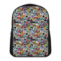 Graffiti Cartoon Characters Print Casual Backpack