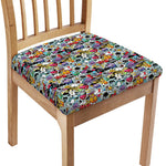 Graffiti Cartoon Characters Print Chair Cushion Cover