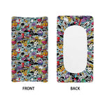 Graffiti Cartoon Characters Print Changing Pad Cover