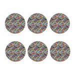Graffiti Cartoon Characters Print Coaster Set