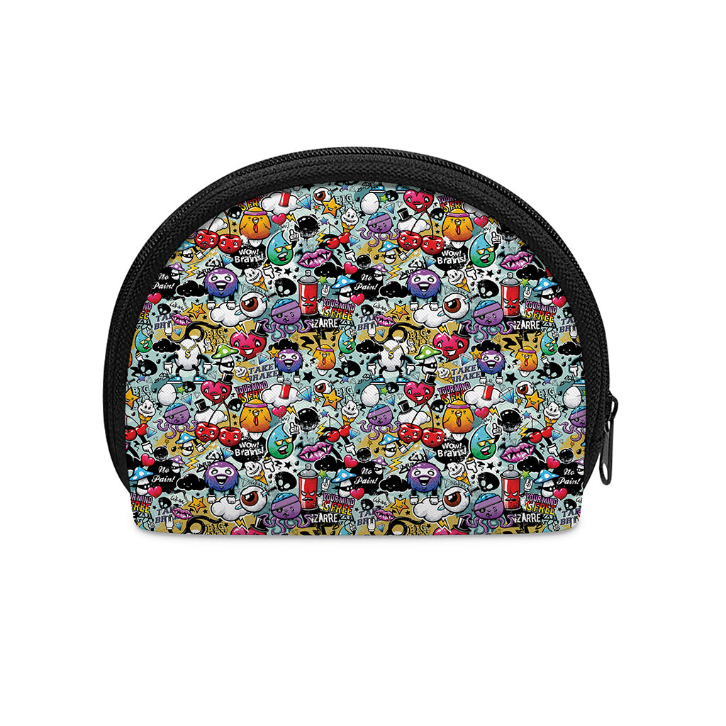 Graffiti Cartoon Characters Print Coin Purse