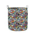 Graffiti Cartoon Characters Print Collapsible Laundry Basket