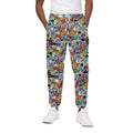 Graffiti Cartoon Characters Print Cotton Sweatpants