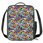 Graffiti Cartoon Characters Print Crossbody Lunch Bag
