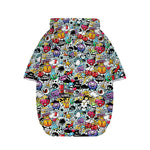 Graffiti Cartoon Characters Print Dog Zip Up Hoodie