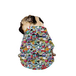 Graffiti Cartoon Characters Print Dog Zip Up Jacket