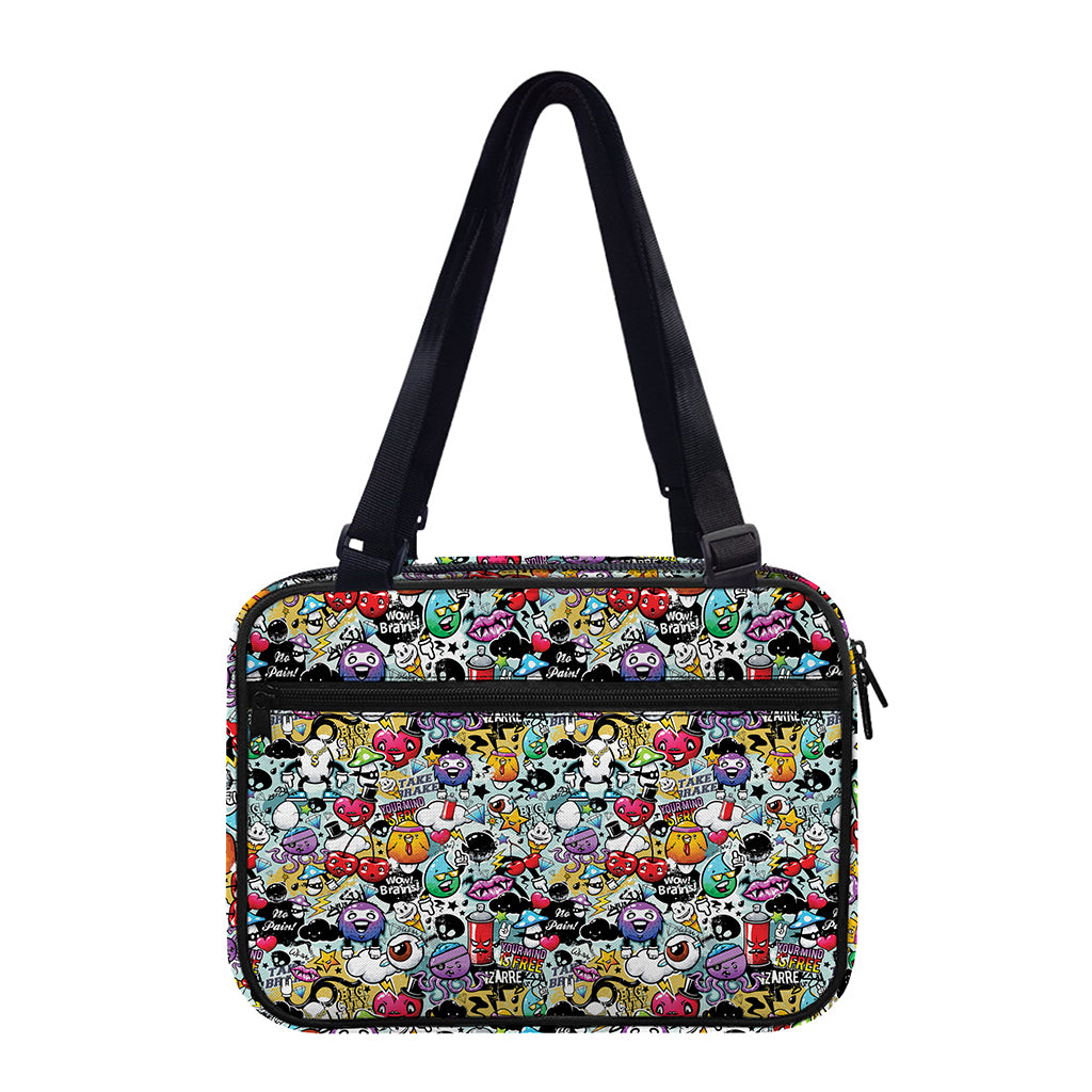 Graffiti Cartoon Characters Print Double Strap Bible Bag