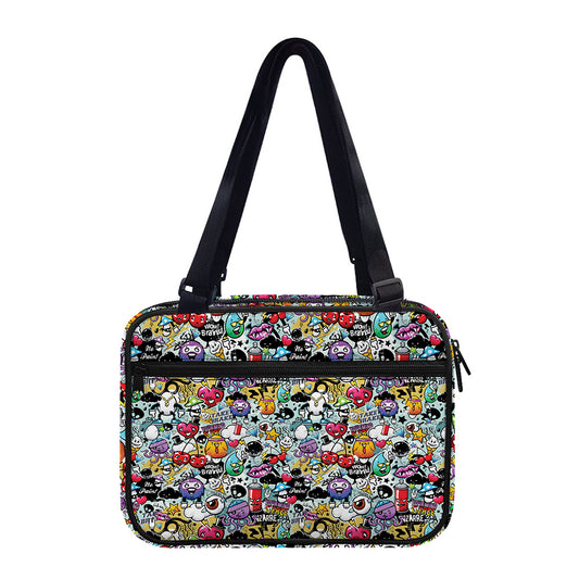 Graffiti Cartoon Characters Print Double Strap Bible Bag