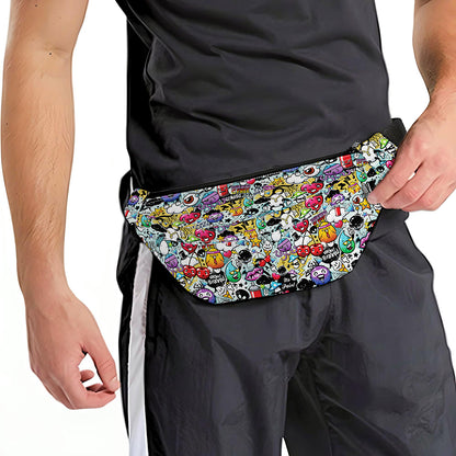 Graffiti Cartoon Characters Print Fanny Pack