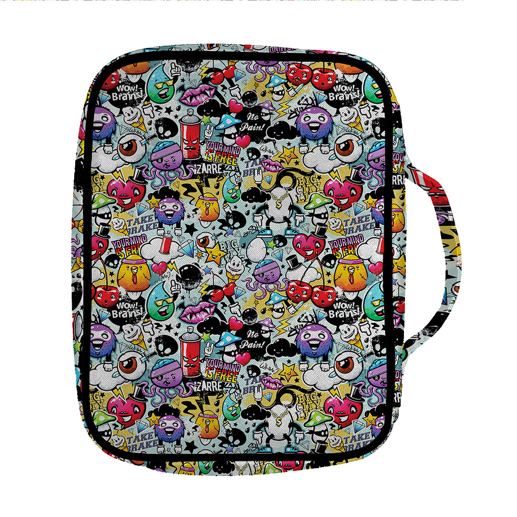 Graffiti Cartoon Characters Print Front Pocket Bible Bag