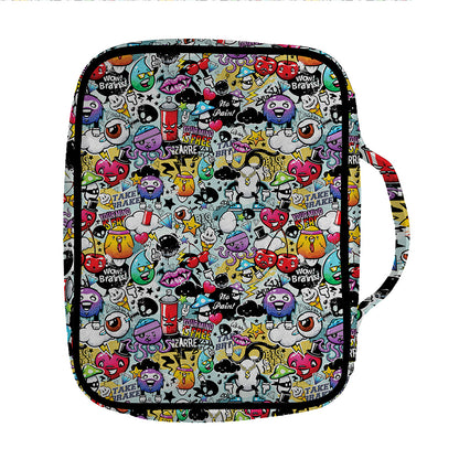 Graffiti Cartoon Characters Print Front Pocket Bible Bag