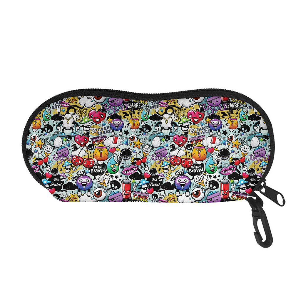 Graffiti Cartoon Characters Print Glasses Case