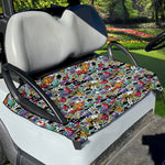 Graffiti Cartoon Characters Print Golf Cart Seat Cover