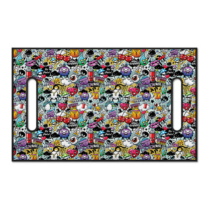 Graffiti Cartoon Characters Print Golf Cart Seat Cover