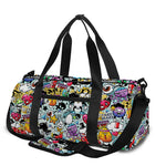 Graffiti Cartoon Characters Print Gym Bag