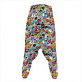 Graffiti Cartoon Characters Print Hammer Pants