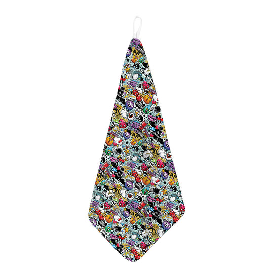 Graffiti Cartoon Characters Print Hand Towel