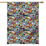 Graffiti Cartoon Characters Print House Flag