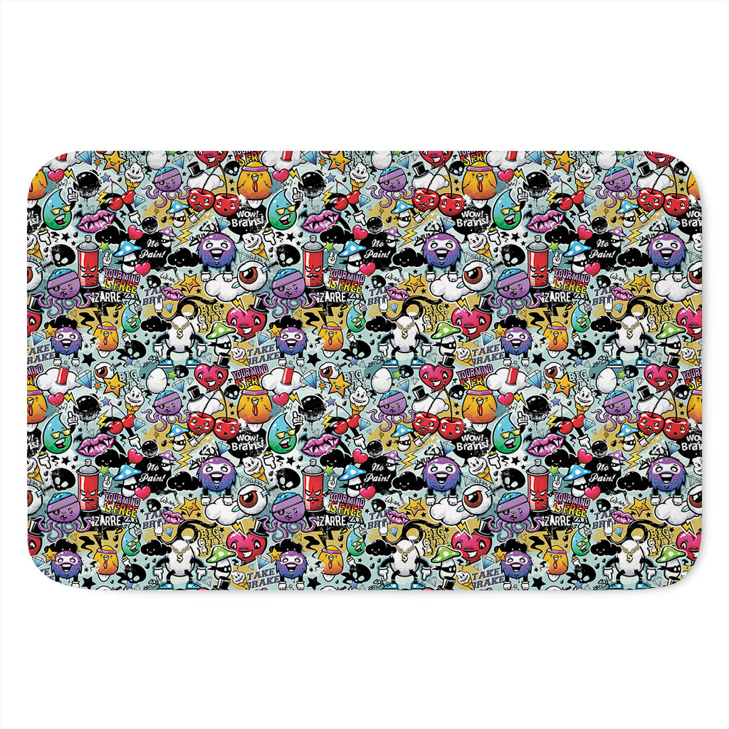 Graffiti Cartoon Characters Print Indoor Door Mat
