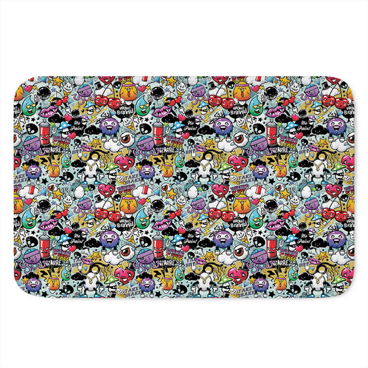 Graffiti Cartoon Characters Print Indoor Door Mat