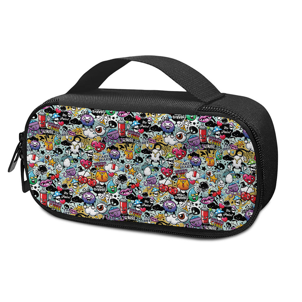 Graffiti Cartoon Characters Print Insulin Cooler Travel Case