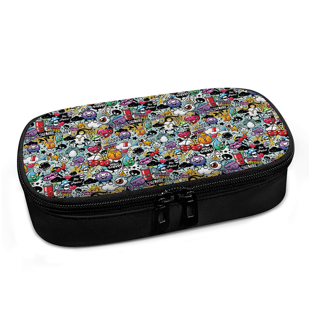 Graffiti Cartoon Characters Print Insulin Cooler Travel Case