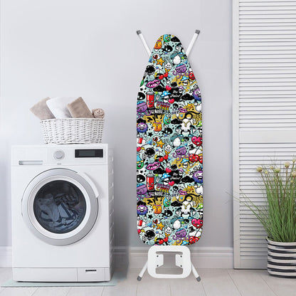 Graffiti Cartoon Characters Print Ironing Board Cover