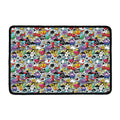 Graffiti Cartoon Characters Print Kitchen Mat