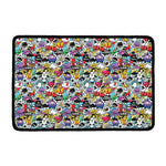 Graffiti Cartoon Characters Print Kitchen Mat
