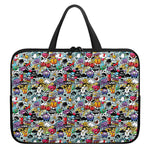 Graffiti Cartoon Characters Print Laptop Sleeve With Handle