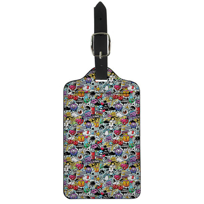 Graffiti Cartoon Characters Print Luggage Tag