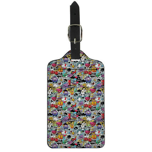 Graffiti Cartoon Characters Print Luggage Tag