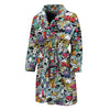 Graffiti Cartoon Characters Print Men's Bathrobe