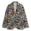 Graffiti Cartoon Characters Print Men's Blazer