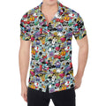 Graffiti Cartoon Characters Print Men's Shirt