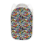 Graffiti Cartoon Characters Print Mesh Laundry Hamper