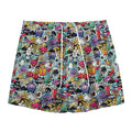 Graffiti Cartoon Characters Print Mesh Shorts