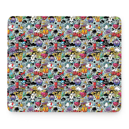 Graffiti Cartoon Characters Print Mouse Pad