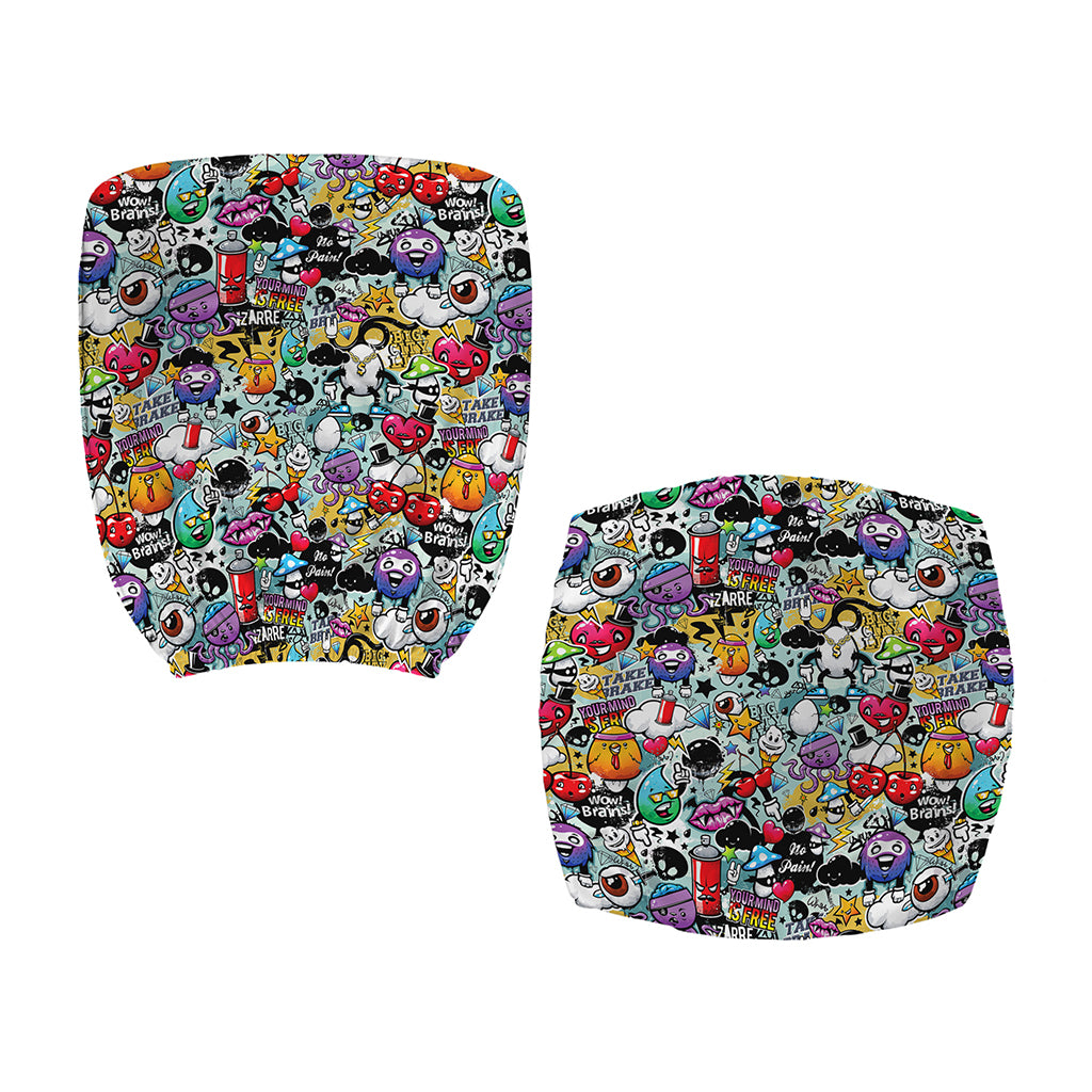 Graffiti Cartoon Characters Print Office Chair Cover