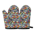 Graffiti Cartoon Characters Print Oven Mitts