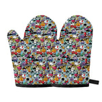 Graffiti Cartoon Characters Print Oven Mitts