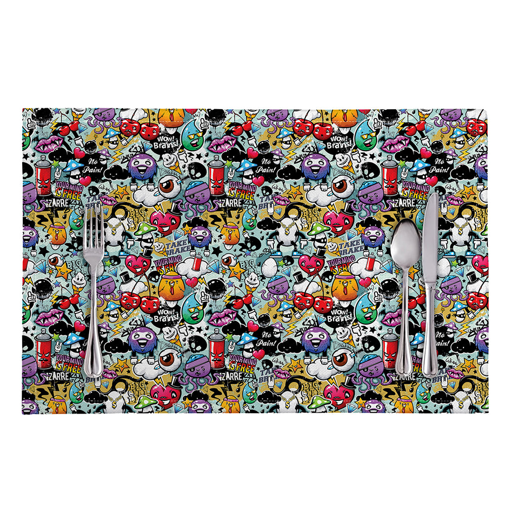 Graffiti Cartoon Characters Print Placemat