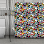 Graffiti Cartoon Characters Print Polyester Shower Curtain