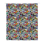 Graffiti Cartoon Characters Print Polyester Shower Curtain