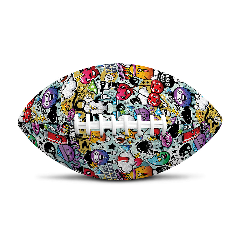 Graffiti Cartoon Characters Print Rugby Ball