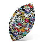 Graffiti Cartoon Characters Print Rugby Ball