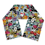 Graffiti Cartoon Characters Print Scarf