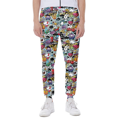 Graffiti Cartoon Characters Print Scuba Joggers