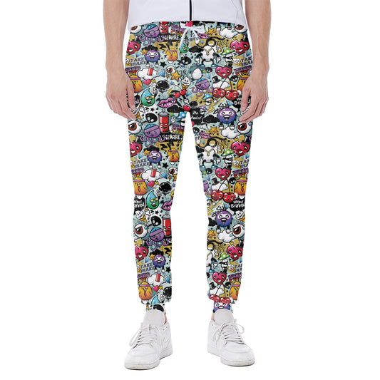 Graffiti Cartoon Characters Print Scuba Joggers