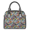 Graffiti Cartoon Characters Print Shoulder Handbag